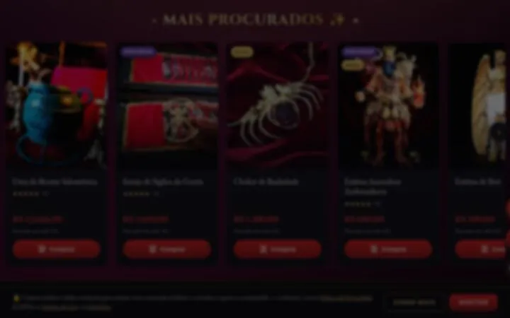 Vitrine de produtos do Umbra Phylacterium